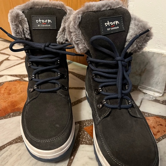 Cougar Shoes - Cougar Black and Gray Winter Boots